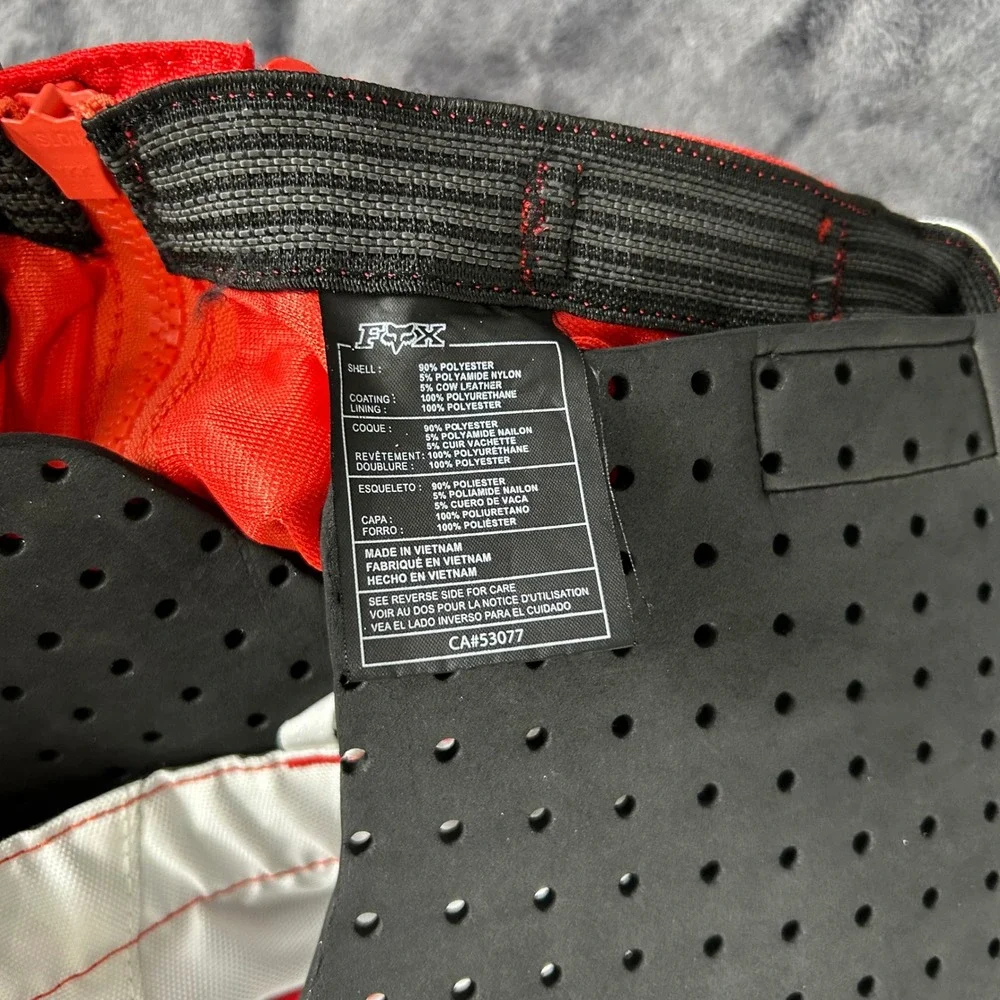 Fox Racing 180 Motocross‎ Pants Paddded Mens 28 Red White Black Racing